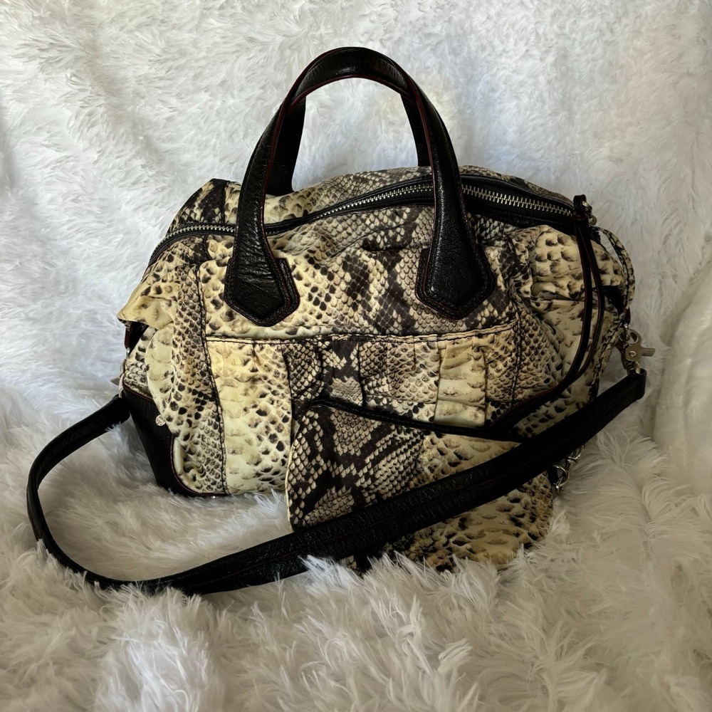 NWOT mz wallace snake print handbag